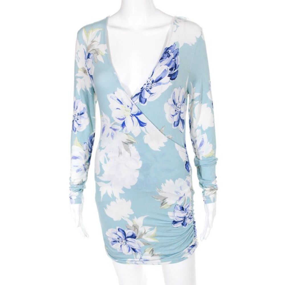 Yumi Kim Womens Fifth Ave Maternity Floral Sheath Dress Blue Size Small 11006528